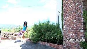 stepbro's monster cock wrecks lexi diamond doggystyle she's so glad he came by!