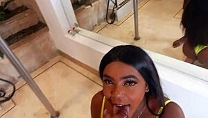 he sneaks to fuck his hot hermanastra bent over with big ass and monster cock pounding