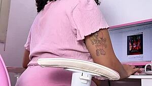 Curvy Ebony Eats Works and Farts Heavily