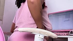 Curvy Ebony Eats Works and Farts Heavily