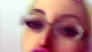 Dollification turns sissy into bimbo fuck doll with huge pink lipstick lips