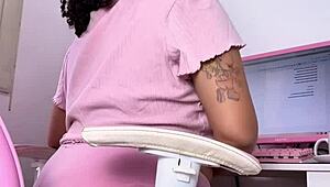 Curvy Ebony Eats Works and Farts Heavily
