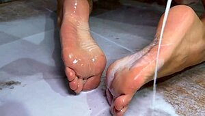 naughty honeymoon wife milks cock in shower then rides hard in bed