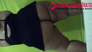 mature latina bbw shakes huge bare ass while stripping seductively