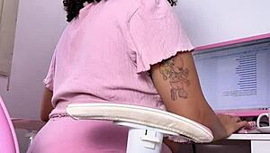 Curvy Ebony Eats Works and Farts Heavily