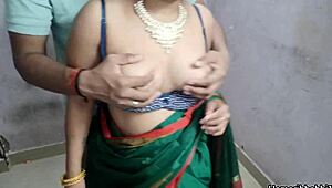 Hot Indian Desi Bhabhi Fucked Hard in Sexy Pink Silky Saree!