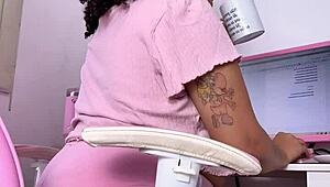 Curvy Ebony Eats Works and Farts Heavily