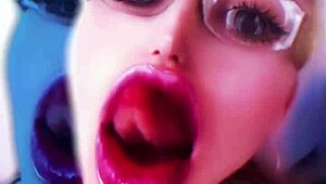 Dollification turns sissy into bimbo fuck doll with huge pink lipstick lips