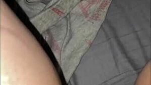 Petite Milf Mommy Fingers Her Shaved Pussy to Intense Orgasm Late Night