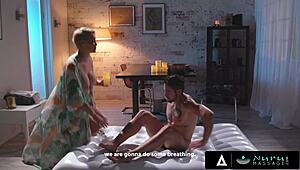 Ryan keely's nuru massage tits job and pussy ride for lover