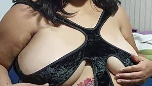 BBW fat wife cheats riding monster big cock deep