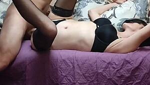 Skinny Sport Wife Rides Muscular Husband in Steamy Homemade Fuck