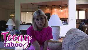 TEEN BABYSITTER LILITH FILLS BOSS'S COCK WITH HER SHAVED PUSSY CREAMPIE!