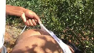 ever wonder how a teen pussy takes monster cock doggystyle outdoors then creampied?