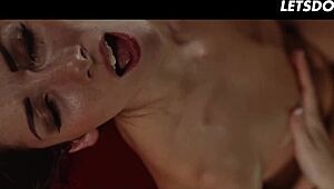 clea gaultier and sandra wellness share sensual lesbian kisses and licks