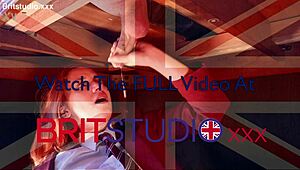 Curious british college girl milks stranger's huge cock anonymously under the table