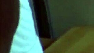 Homemade wife quickie fuck ends with huge cumshot load blasting her tight asshole in hotel GoPro POV