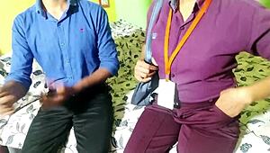 18 19 yo bangladeshi office coworker gets hardcore creampie fucked by manager with hindi dirty talk audio