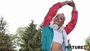 Waiting for that mature Czech cougar to seduce you with her natural tits? Game on with mom and boy action