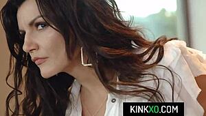 Pervy stud bangs stepmom Becky Bandini and Latina stepsis Katya Rodriguez