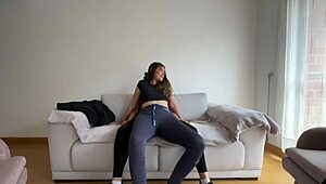 paying rent to my hot roomie with steamy lesbian scissoring and orgasms