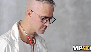 Naughty Nurse Fucks Long Legged Patient in Hospital Uniform