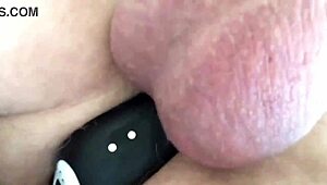 i shove vibrator deep in my ass and jerk off till i explode shaking