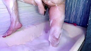 WOW! Aimee Hot Milf Stepmom Turns Webcam Whore in Bathroom!