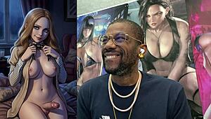 m3gan 3.0's long transgender cock cums hard on milf's sucking lips