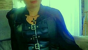a mature woman who loves wearing leather in this hot compilation