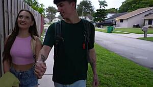 SERA RYDER RIDES STEPBRO ETHAN'S COCK IN HAIRY PUSSY!
