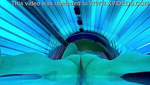 hey babe, watch veronica's tanning bed pussy orgasm up close on hidden cam