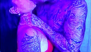 Whore spreads juicy tattooed ass pussy for humiliation