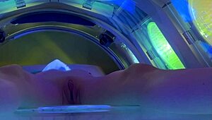 hey babe, watch veronica's tanning bed pussy orgasm up close on hidden cam