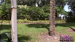 damn thick latina newbie flashes shaved pussy tits naked outdoors public