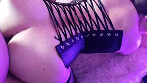 met her at the bar now she's my slut taking raw creampie behind her cuckold hubby's back