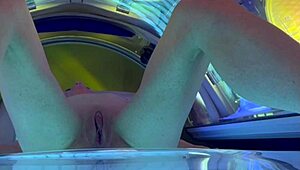 hey babe, watch veronica's tanning bed pussy orgasm up close on hidden cam