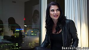 classy babe gags on huge cock deepthroat skills 😍🍆💦