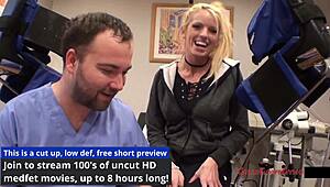 you ready for tampa university entrance physical with bella ink's big tits shower?