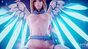 overwatch mercy milf gets hentai fucked in 3d glory 😈💥