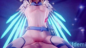 overwatch mercy milf gets hentai fucked in 3d glory 😈💥