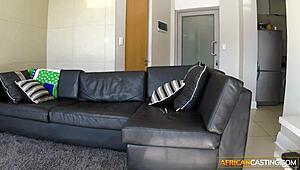 african ebony babe's big ass smashed rough in garage after deepthroat casting interview