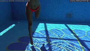 damn mary kalisy that russian hottie looks fire by the pool nude