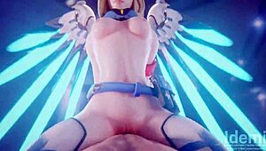 overwatch mercy milf gets hentai fucked in 3d glory 😈💥