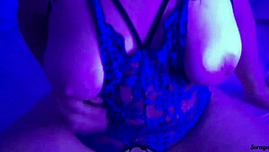 stepmom watches porn and fingers herself wildly in lingerie craving cock