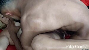 son's cousin spots me in lingerie bangs milf creampie finish