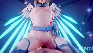 overwatch mercy milf gets hentai fucked in 3d glory 😈💥