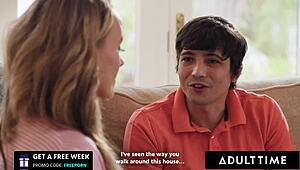 Desperate Milf Pristine Edge Trades Pussy Chores for StepSon's Huge Cock Ride