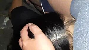 our neighbor's wet hairy pussy gets licked n fucked hard in the barn secret