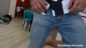 Slutty Maid Fucks Family Hard Wanks Grandpa Off